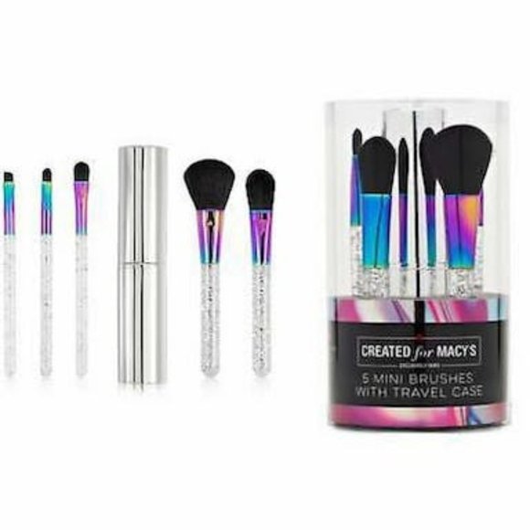 Beauty 5 Mini Sparkle and Shine Galactic Makeup Brushes with Travel Case - Picture 1 of 1